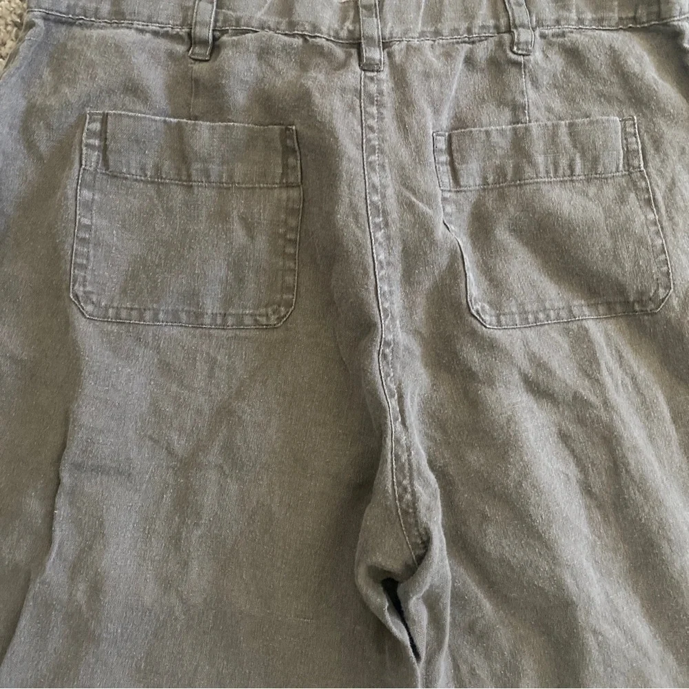 J.jill brown Linen pants size 6 cropped